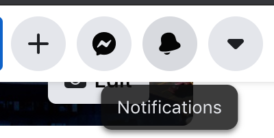 Screenshot of Facebook notification icon